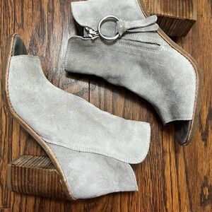 Dolce Vita gray suede prep toe boots size 8.5